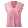 thumbnail image 1 of KaLI_store Sweater Tanks for Women Women's Cable Knit Sweater Vest Sleeveless Ribbed Summer Pullover Tops RD1,S, 1 of 4