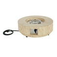 thumbnail image 2 of Christopher Knight Home 30" Patio MGO Propane Fire Pit, 40,000 BTU Ribbed Round Heater with Lid, Beige, 2 of 12