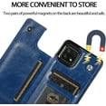 thumbnail image 4 of for Samsung Galaxy A22 5G (Not 4G) Wallet Case with Card Holder,PU Leather Kickstand Card Slots Case Double Magnetic Clasp Durable Shockproof Cover for Samsung Galaxy A22 5G Blue-SK, 4 of 17