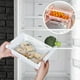 thumbnail image 4 of Estante de almacenamiento para frigorífico - Organizador desplegable con clips ajustables para frutas, verduras y condimentos, organizador de frigorífico que ahorra espacio, 4 of 5