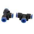 thumbnail image 2 of Unique Bargains 15Pcs 8mm Dia T 3 Ways Type Hose Pneumatic Air Quick Fitting Push In Connector, 2 of 3
