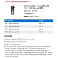 thumbnail image 2 of A/C Accumulator - Compatible with 1987 - 1988 Chevy R30, 2 of 2