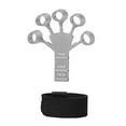 thumbnail image 2 of Finger Stretcher Silicone Hand Grip Strength Trainer Finger Flexion Extension Training Strengther Grey with Adjustable Strap, 2 of 12