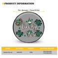 thumbnail image 5 of Yuyamidu Green Leaf Spare Tire Cover Leopard Print Wheel Cover Protector St. Patrick's Day Wheel Protectors Camper Tire Covers for RV Travel Trailer, Gray, 5 of 5