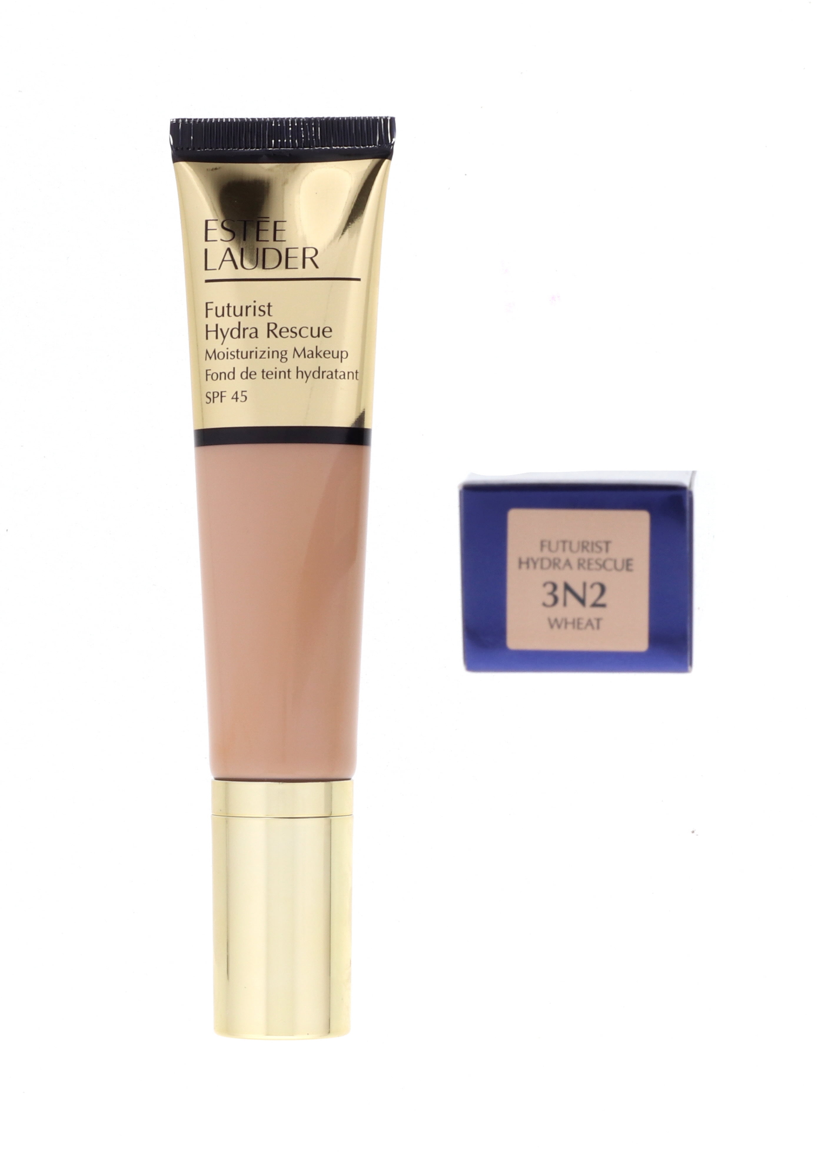 ESTEE LAUDER FUTURIST FOUNDATION 1.2 OZ WHEAT ESTEE LAUDER/FUTURIST HYDRA RESCUE MOISTURIZING MAKEUP 3N2 WHEAT 1.2 OZ BROAD SPECTRUM SPF 45