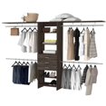 Metal WalkIn Closet Organizer Kit with Expandable Rod, Adjustable