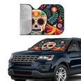thumbnail image 4 of XMXT Car Sun Shade Windshield, Colorful Mexican Skull Decoration Sunshade for Car Windshield Sun Shades for Car SUV Truck, s, 4 of 9