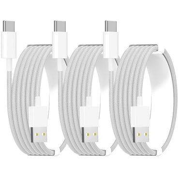 KYOHAYA Charger Cables, Car Carplay Cable Fast Charging Cable, 3Pack 6ft 60W USB A to USB C Nylon Braid Cord Screen Data Sync Compatible with iPhone 16 Pro/15 Pro Max/16 Plus,iPad Pro, Air
