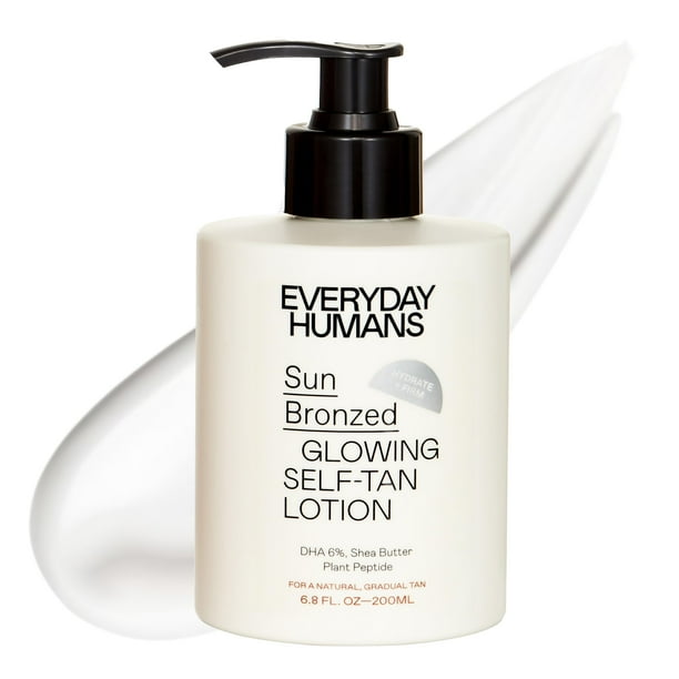 Loción autobronceadora gradual Sun Bronzed Fabricada en Australia 6.8 fl.oz | Autobronceador hidratante y reafirmante con péptidos | Bronceador sin sol de lujo sin rayas con vetiver y santal | Humanos