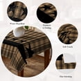thumbnail image 5 of Brown Black Plaid Table Cloth Waterproof Tablecloths, Vintage Rustic Star Buffalo Check Tablecloth Dining Table Cover for Kitchen Party Tabletop Outdoor, Rectangle Tablecloth 60x120 Inch, 5 of 9