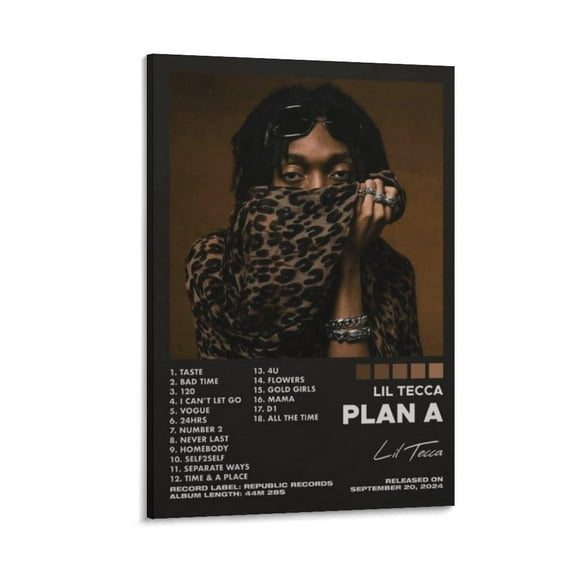 Plan A by Lil Tecca Posters & Prints on Canvas Wall Art Poster for Room Decor