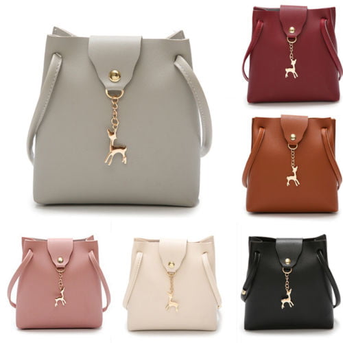 Small Tassel Handbag Women Bucket Bag Drawstring Shoulder Bag Crossbody Bags 