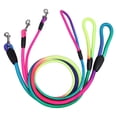 thumbnail image 3 of Flmtop Rainbow Color Weave Nylon Belt Pet Dog Traction Rope Round Training Leashes Dog Wear, 3 of 8