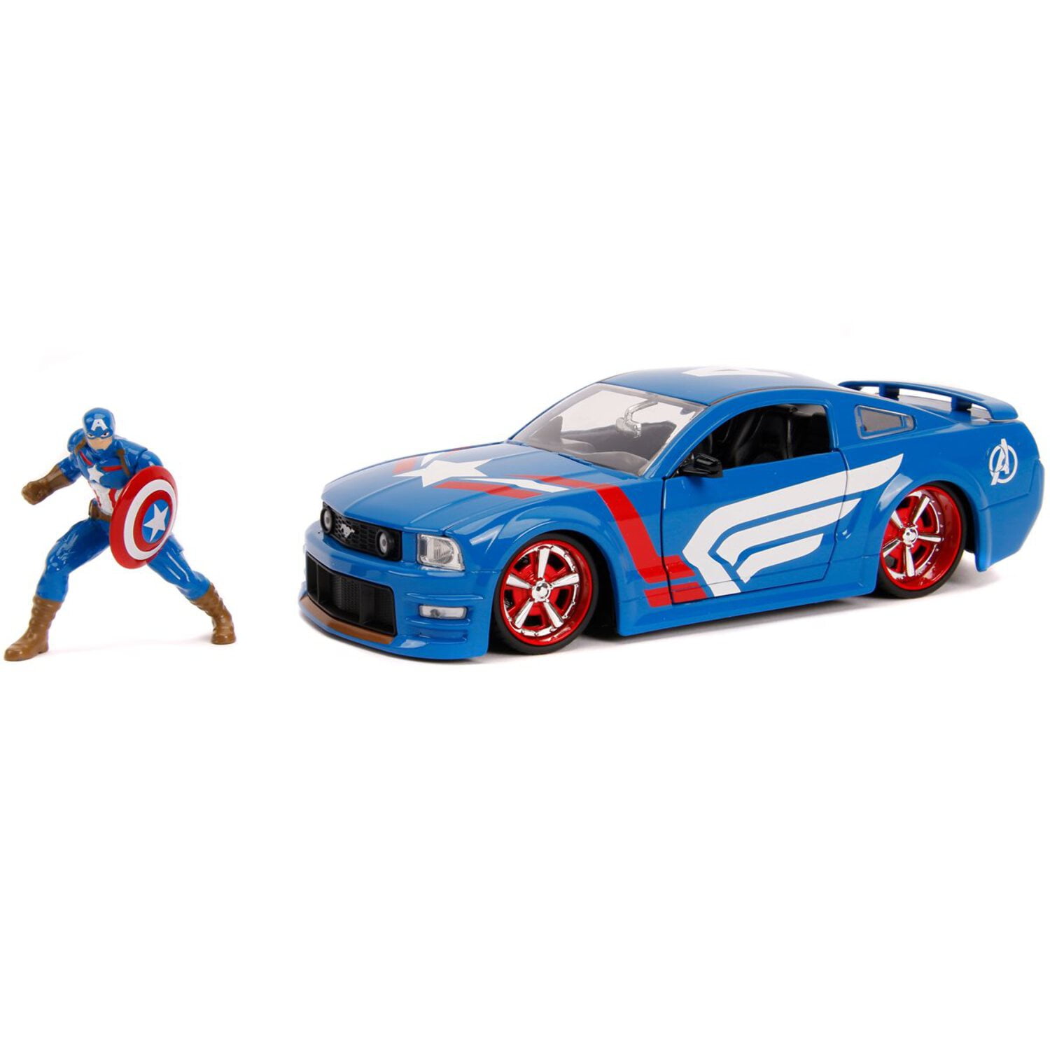 Captain America 2006 Ford Mustang GT 1:24 Vehicle & Figure