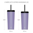 thumbnail image 6 of JoyJolt Vacuum Insulated Tumbler with Flip Lid and Straw - 24 oz - Purple, 6 of 6