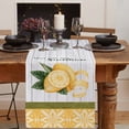 thumbnail image 2 of Table Runner Dresser Scarves 36 Inch Long, Summer Lemon on Wooden Plank Linen Dining Table Runners Farm Retro Wood Grain Tabletop Scarf for Wedding Holiday Party Kitchen, 2 of 7