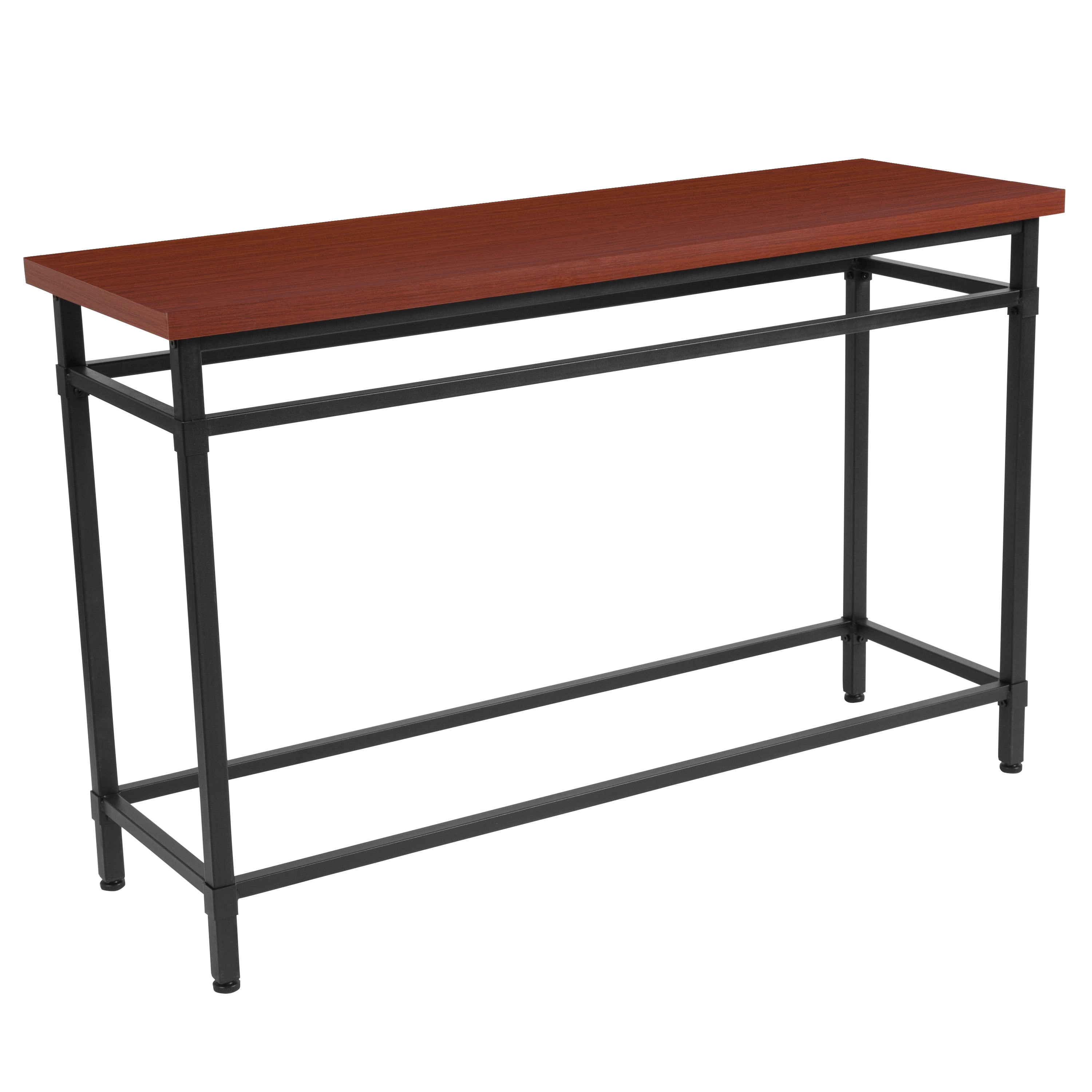 Granada Hills Collection Wood Grain Finish Console Table with Metal Legs