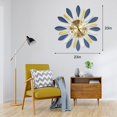 Large Silent Wall Clock, Unique Design of Modern Metal Art Clock for