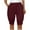 Wine, variant on Annhoo Womens Bloomers Shorts Knee Length Drawstring Elastic Pants Jogger Casual Summer Beach Pockets Vacation Shorts