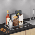 thumbnail image 2 of Acrylic Clear Tray Acrylic Serving Tray with Handles, Acrylic Snack Plate Multifunctional Storage Plate, 2 of 5