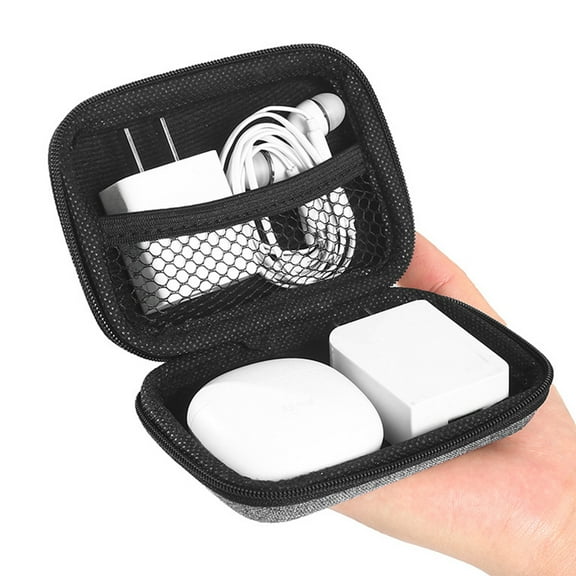 Darzheoy Electronic Organizer Travel Case, Shockproof Small Pouch, Hard Cable Organizer Bags, USB Cable, Power Bank and Hard Drive