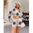 thumbnail image 5 of Ekouaer Knit Pajamas Set for Women Lounge Sets Long Sleeve Sweatsuit Matching 2 Piece Outfits Cute Sweater Sets, 5 of 6
