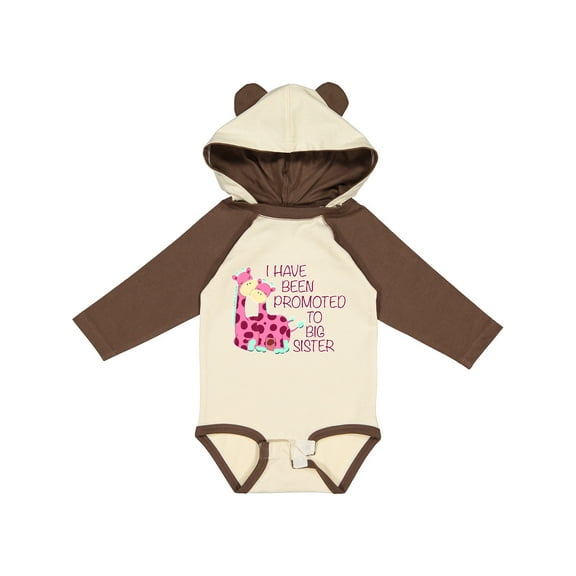 Inktastic I Have Been Promoted to Big Sister Pink Girls Long Sleeve Baby Bodysuit