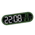 thumbnail image 1 of Reloj despertador digital con pantalla de temperatura, moderno y minimalista, LED, de pared, electrónico, para oficina, escritorio, dormitorio, sala Luz verde, 1 of 6