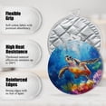thumbnail image 3 of 4 PCS Pot Holders for Kitchen,Potholders Sets with Hook for Oven,Cooking,Baking,Turtle Swimming In Color - Rich Ocean, 3 of 7