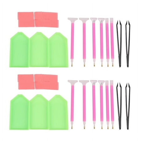 DIY Tool Kits Including Tweezers Diamond Disk Glue Pen and Bags for DIY Art Craft (44PCS)
