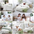 thumbnail image 5 of 3 Piece Marble Sage Green Duvet Cover Set Queen Size,Microfiber Comforter/Quilt Cover with Corner Ties and 2 Pillowcases,Gold White Modern Gradient Ocean Wavy All Season Bedding with Zipper Closure, 5 of 8