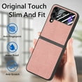 thumbnail image 6 of Compatible with Samsung Galaxy Z Flip 4 Case, Luxury Hinge Protection + Steel Screen Cover Drop-Resistance Ultra Slim Bumper Frame Folding Case for Samsung Galaxy Z Flip 4 5G, Pink, 6 of 8