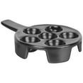 thumbnail image 3 of KONTONTY Ceramic Escargot Baking Plate, Black, 6-Hole, Non-Slip Grooves, Home Use, 3 of 5