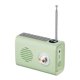 thumbnail image 2 of Mini radio FM portátil Yashi con altavoz Bluetooth y luz colorida verde claro, 2 of 5