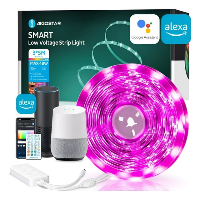 Tira Led Rgb Inteligente, Control Remoto, 48w, 3x5m