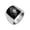 Black, variant on Stainless Steel Diamond Cut Ring for Men Rhombus Shape Gemstone Band Faceted Cubic Zirconia Stackable Jewelry Black Size 10