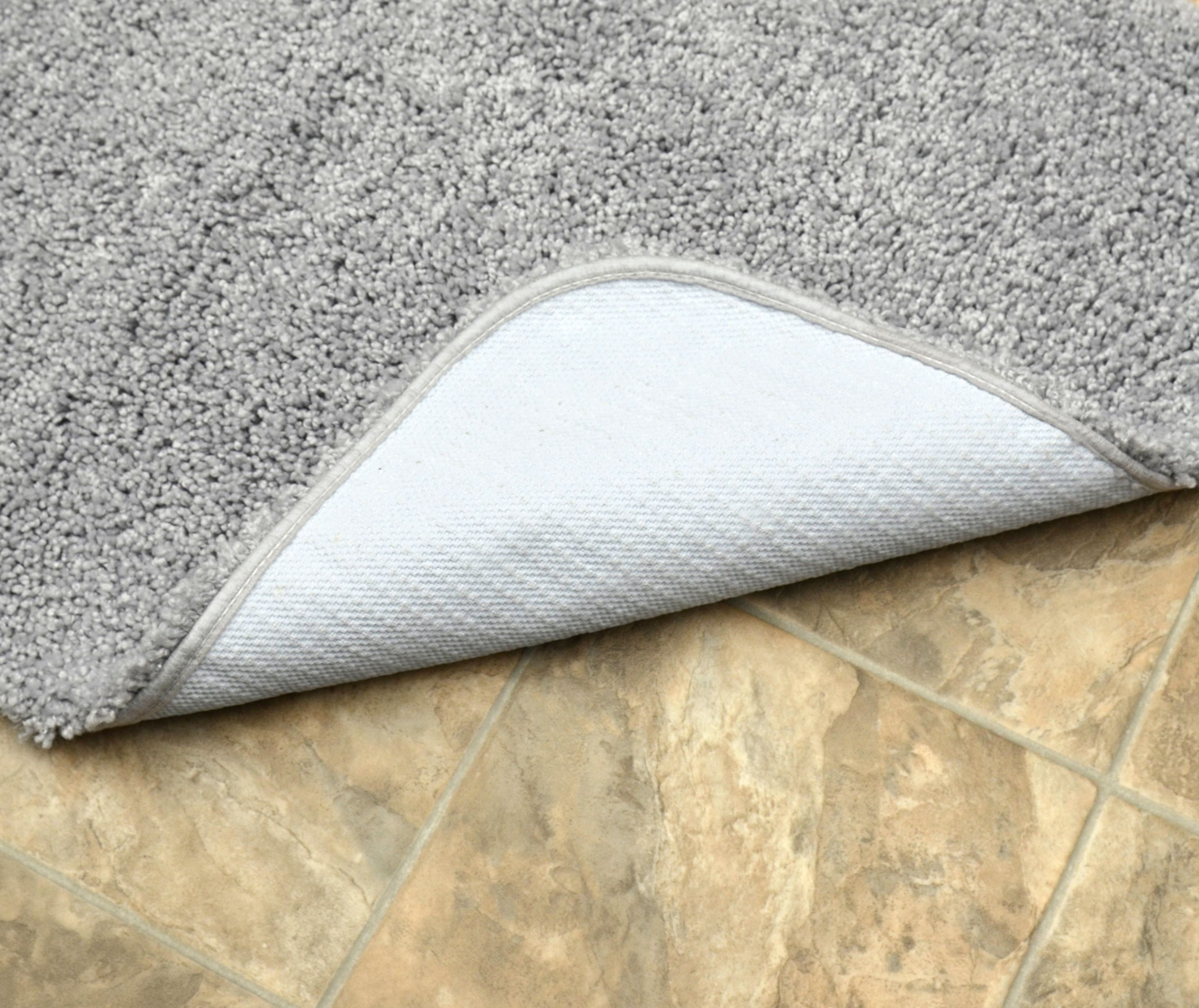 Garland Rug Serendipity Washable Nylon Platinum Gray Bath Rug, 24" x 40"