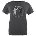 thumbnail image 1 of Let's Make a Panda Funny Womens Heather T Shirt Deep Heather MD, 1 of 1