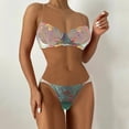 thumbnail image 3 of Gibobby Lencería sexy para mujer Conjunto de Lencería de Malla, Elegante Conjunto de Lencería con Bordado de Bloques de Color Ajustable para Mujer para Luna(Verde, XG), 3 of 5