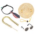 thumbnail image 2 of Ensemble de Cravate de Chat pour Animaux de Compagnie, 4pcs Lunettes de Chat pour Animaux de Compagnie Pcs Collier de Chat Ensemble Pcs Chat de Paille Ensemble d'Expérience Inégalée, 2 of 14