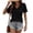 Black, variant on T Shirts for women V Neck Print Thin Short Sleeve Base Tops Summer Tops