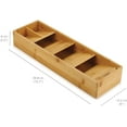 thumbnail image 3 of Joseph Joseph DrawerStore Bamboo Drawer Organizer for Silverware, Cutlery & Flatware, 3 of 8
