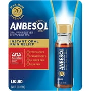 Anbesol Pain Relief, Instant, Maximum Strength, Liquid .41 oz Pack of 2