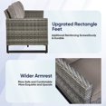 thumbnail image 5 of PARKWELL Outdoor 3-Seat Patio Sofa,All-Weather Wicker Rattan Couch Furniture with Gray Cushions,Gray Wicker, 5 of 10