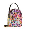 thumbnail image 7 of FORMRS Crossbody Bag for Women Quilted Travel Shoulder Cell Phone Purse with Chain Strap Handbag, Black Colorful Circles, 7 of 7