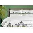 thumbnail image 4 of Ambesonne Travel Duvet Cover Sets, Kiev Skyline Reflection Art, 2-King, Dark Grey Pale Taupe, 4 of 7