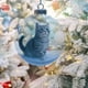 thumbnail image 4 of Adornos navideños, decoraciones navideñas, regalos de Navidad. Lindo colgante navideño plano 2D de gatos. Decoración para árbol de Navidad. Colgante plano decorativo., 4 of 5
