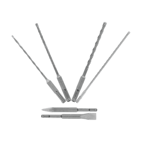 UPC: 0008925152651 | Diablo 6pc SDS+ Rebar Demon 4-Cutter Full Carbide Head Hammer Drill Bit & Chisel