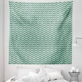 thumbnail image 1 of Grey Chevron Tapestry, Retro Zigzags Pattern with Long Corners at Variable Angles Minimalist Art, Fabric Wall Hanging Decor for Bedroom Living Room Dorm, 5 Sizes, Mint Green Grey, by Ambesonne, 1 of 1