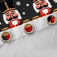 thumbnail image 4 of Manfei Cartoon Nutcracker Curtains Pack of 2 (42x84 Each) for Boys Girls, Merry Xmas Happy New Year Curtains Blackout, Blue Red Black Snowflake Bedroom Curtains, Luxurious Home Decor, 4 of 6